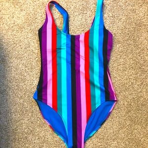Old Navy Striped One Piece Bathing Suit